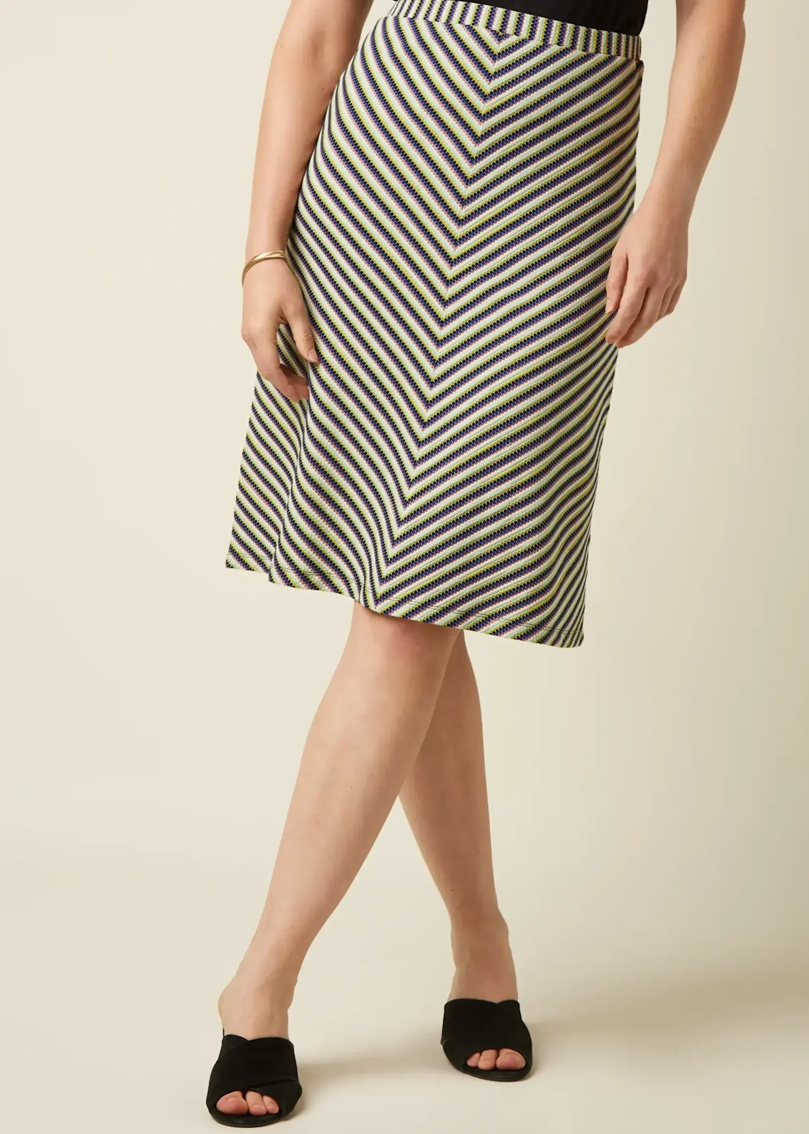 KING LOUIE KING LOUIE JUNO SKIRT BEEBOP STRIPE BLACK