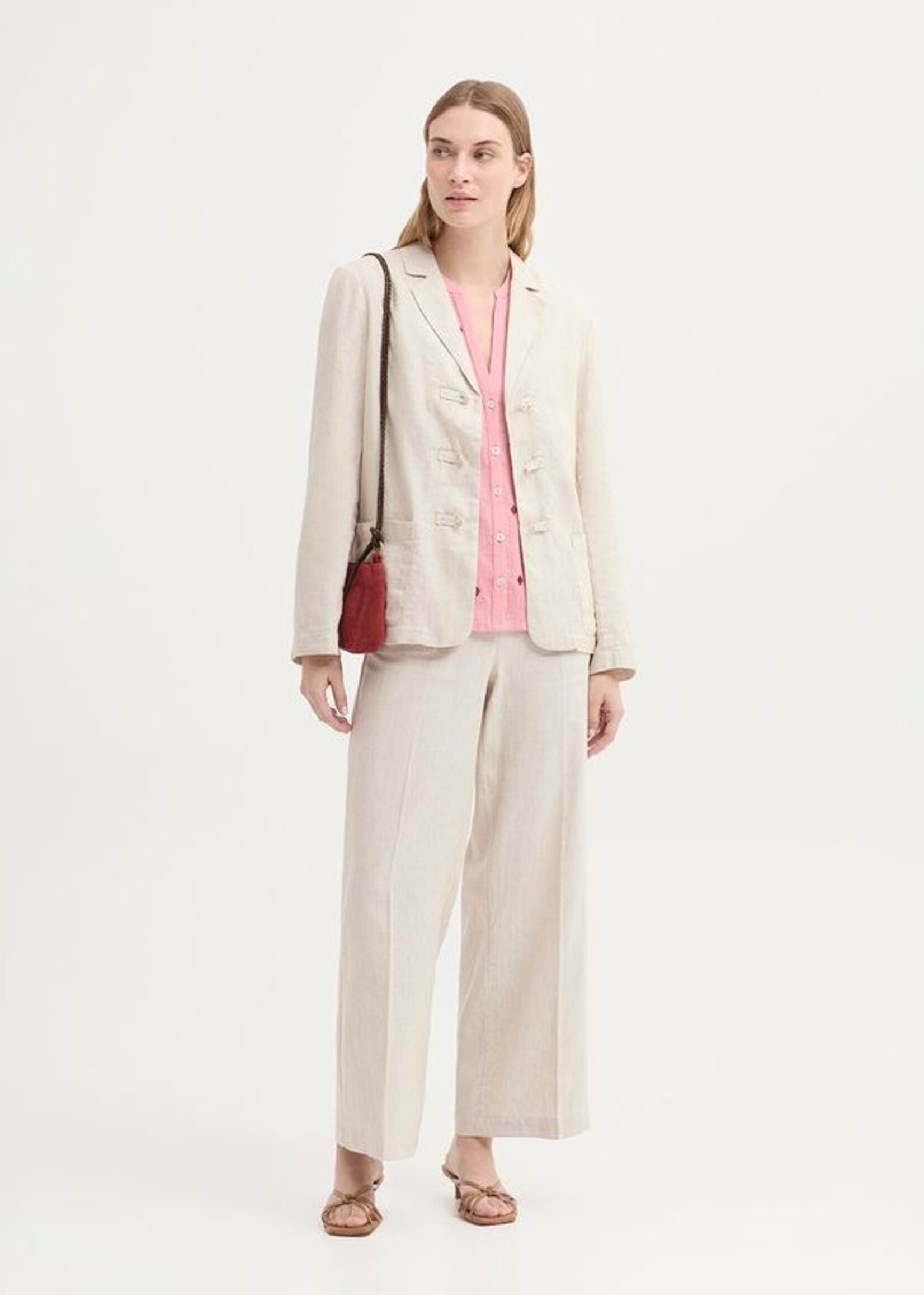 NICE THINGS NICE THINGS  DIAMOND EMBROIDED BLOUSE PINK