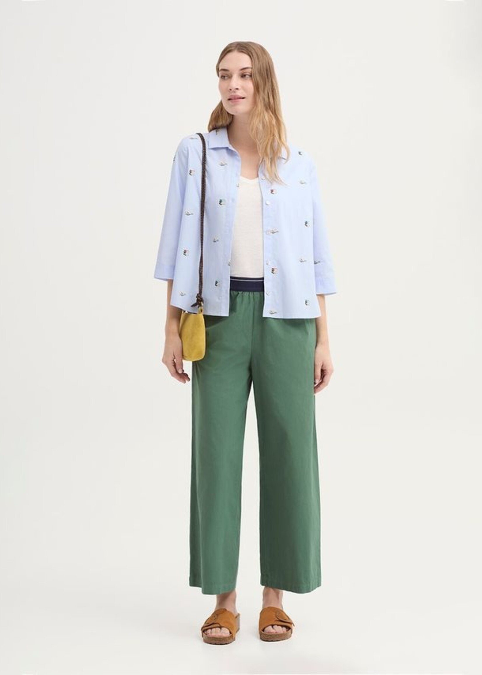 NICE THINGS NICE THINGS FLYING BOOKS PRINTS BLOUSE LIGHT BLUE