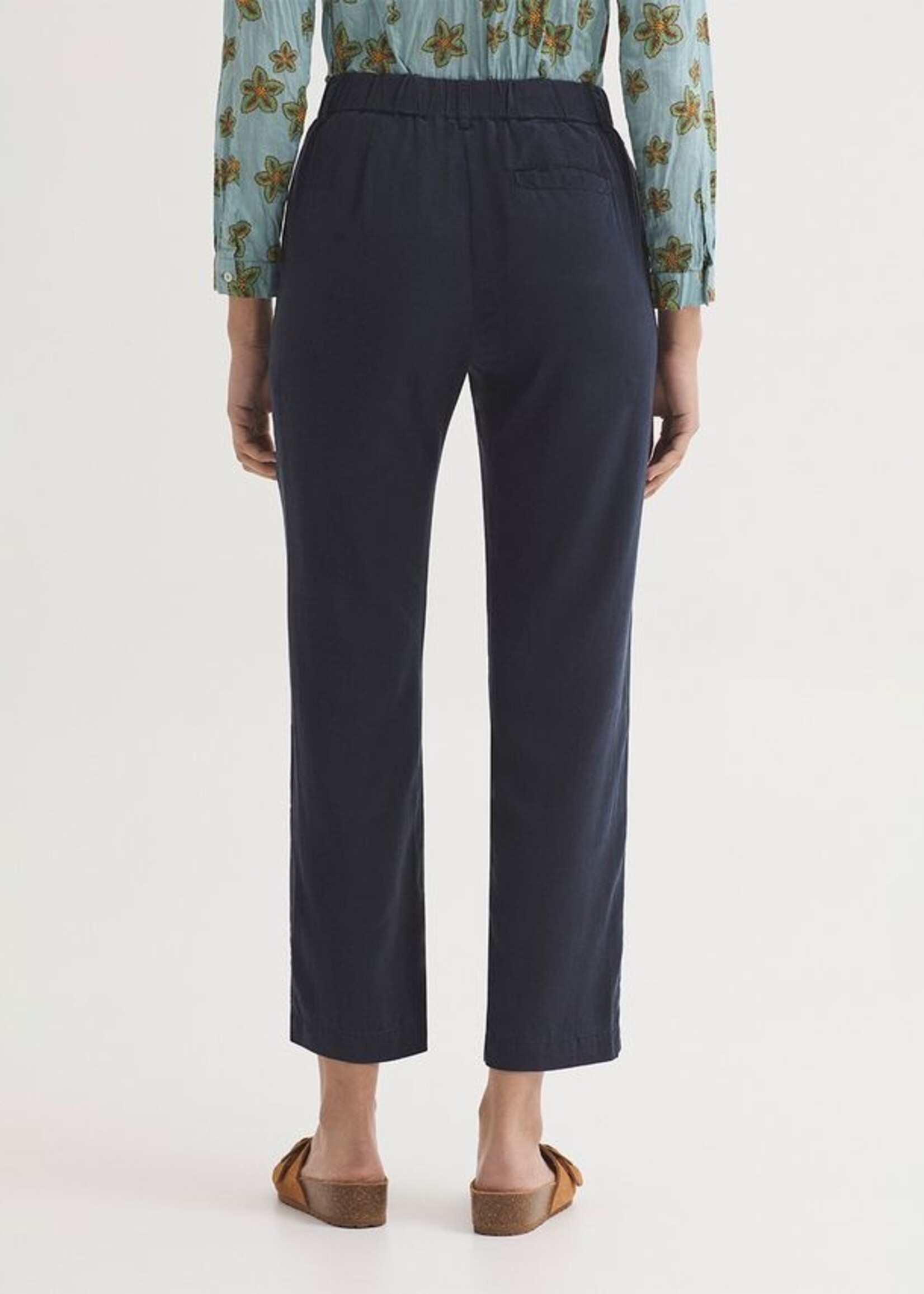 NICE THINGS NICE THINGS OVERDYED TENCEL STRAIGHT TROUSER KHAKI