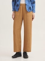 NICE THINGS NICE THINGS ELASTIC WAIST 100% LINEN TROUSER OCHRE