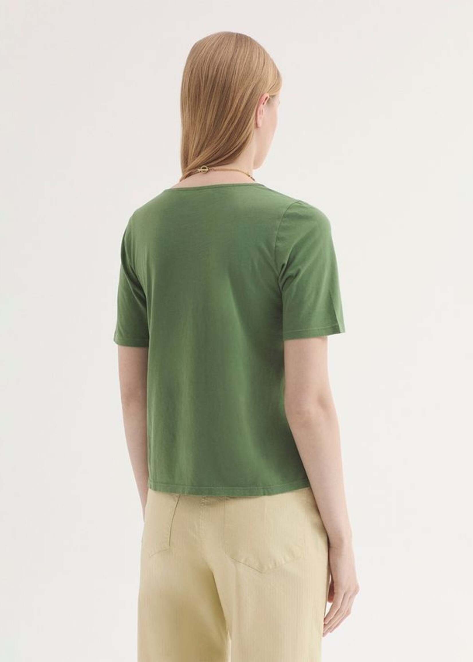 NICE THINGS NICE THINGS PEONIA FISH COTTON T SHIRT KHAKI