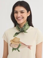 NICE THINGS NICE THINGS BANDA FISH COTTON T SHIRT ECRU