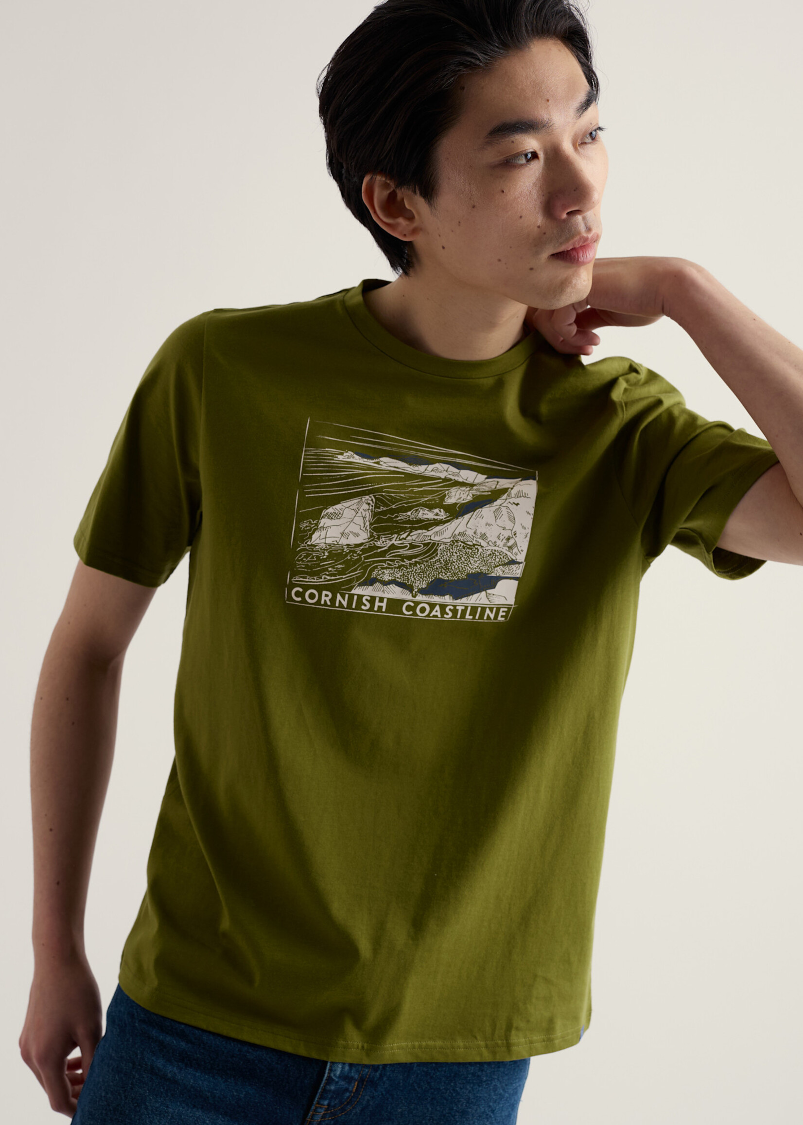 SEASALT CORNWALL SEASALT MEN’S MIDWATCH T SHIRT CORNISH COASTLINE CREEK