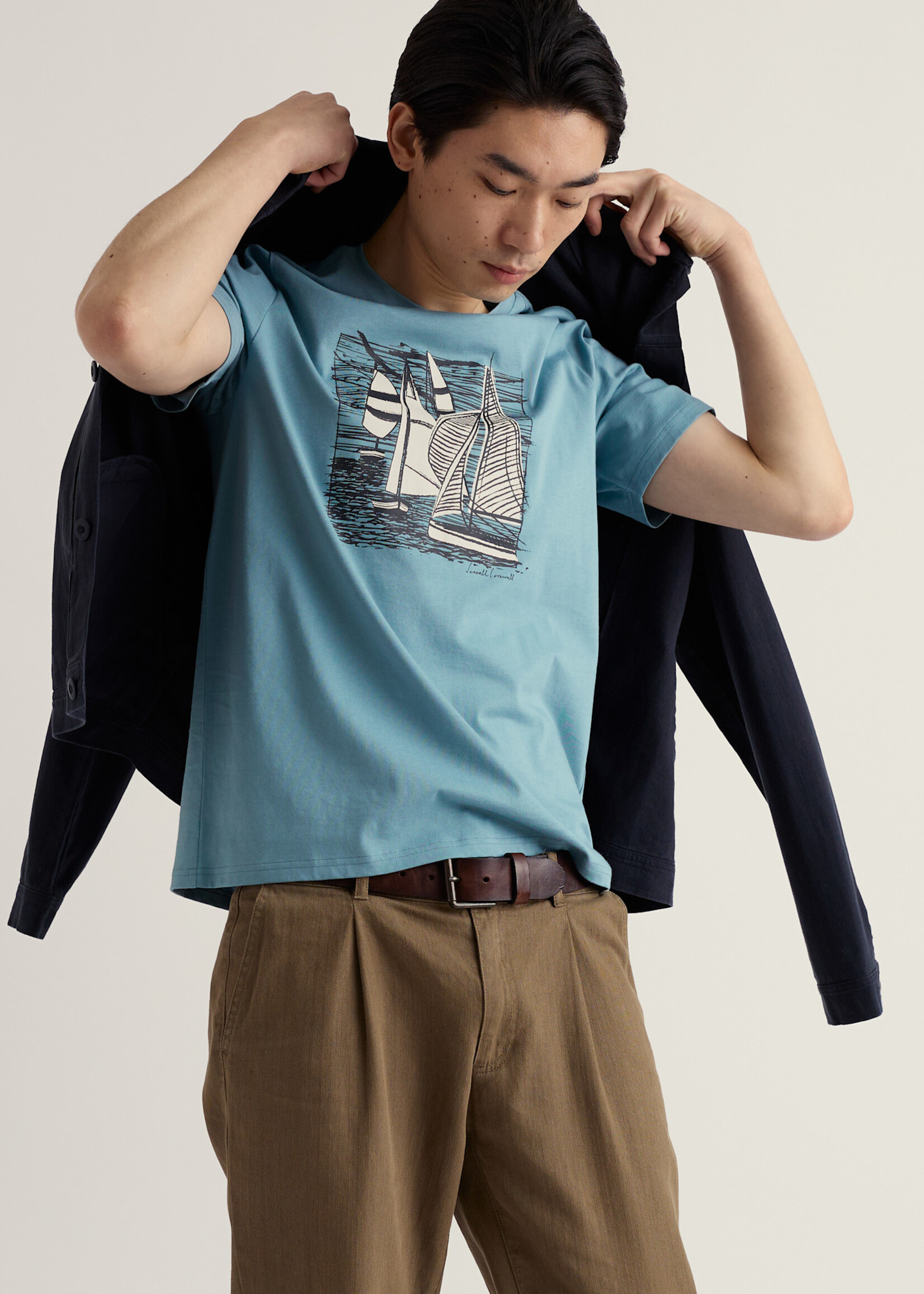 SEASALT CORNWALL SEASALT MEN’S MIDWATCH T SHIRT COVERACK BOATS ENAMEL