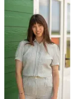 VERY CHERRY VERY CHERRY CLASSIC BLOUSE SS MULINO STRIPE