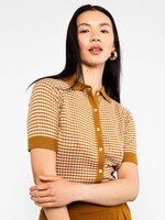 BLUTSGESCHWISTER BLUTSGESCHWISTER PETITE POLOETTE MIXED DOTS ROSE BROWN