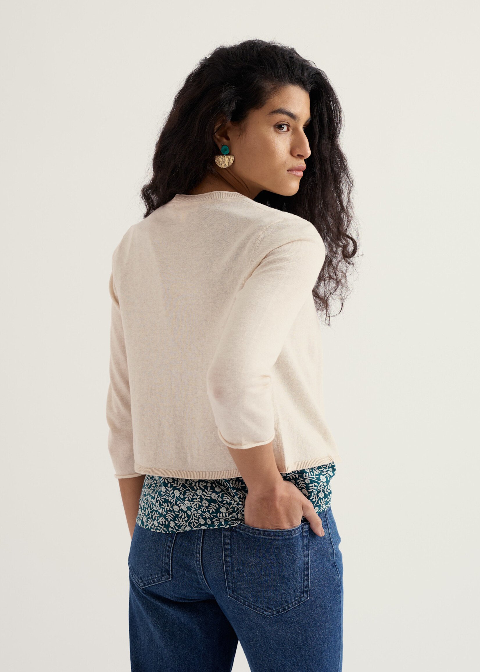 SEASALT CORNWALL SEASALT VANESSA CARDIGAN CHALK