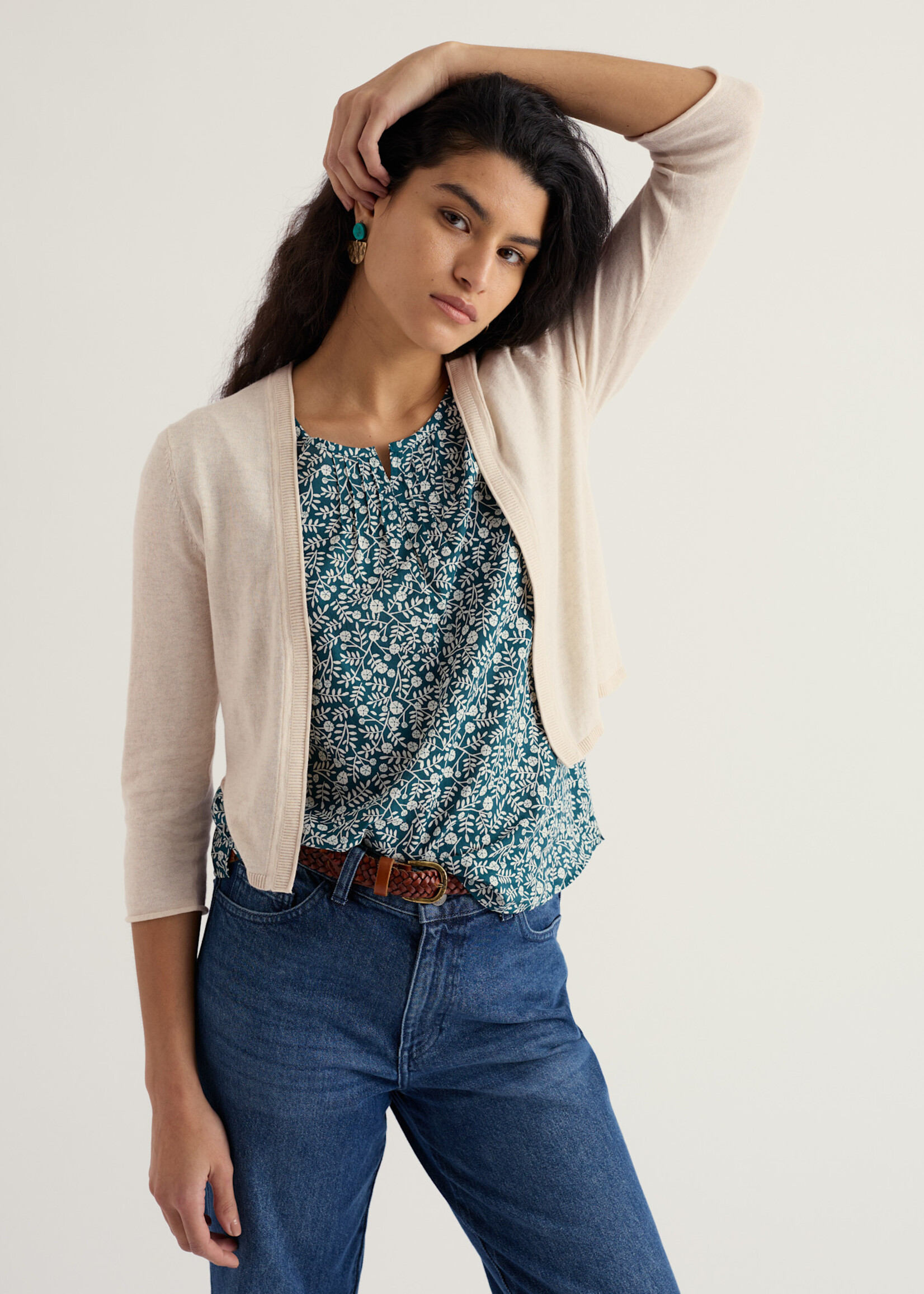 SEASALT CORNWALL SEASALT VANESSA CARDIGAN CHALK