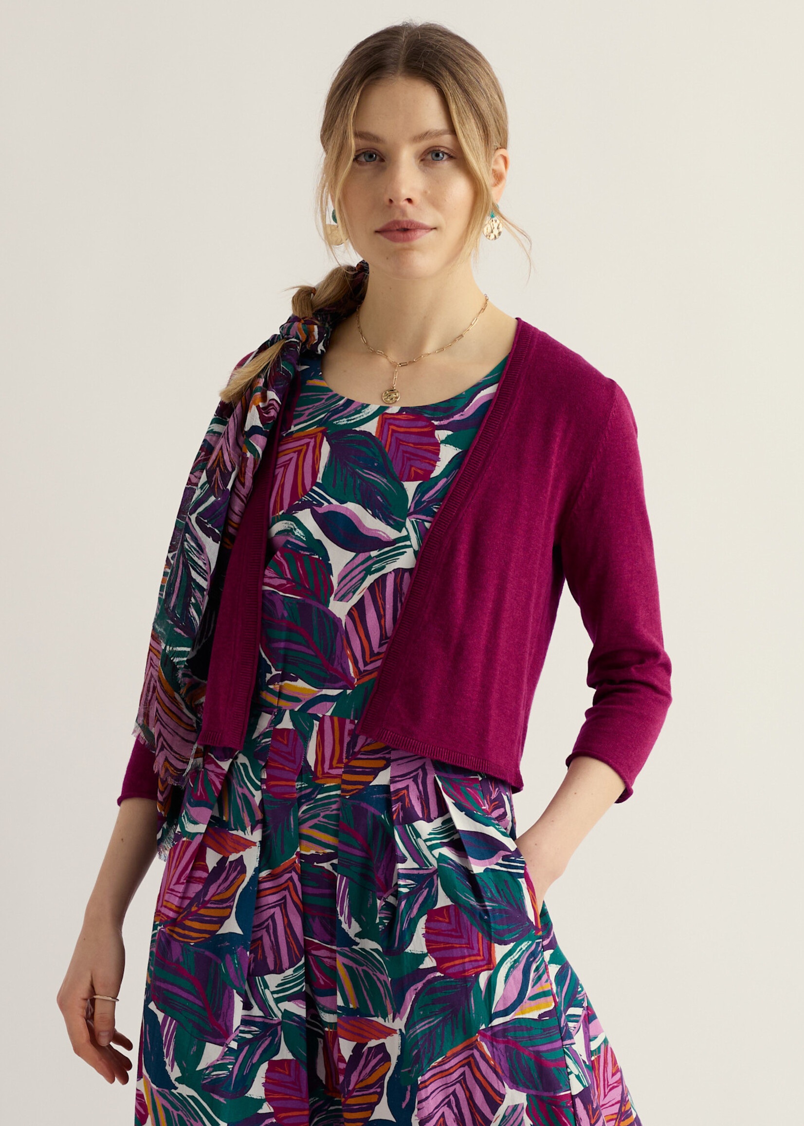 SEASALT CORNWALL SEASALT VANESSA CARDIGAN DARK FREESIA