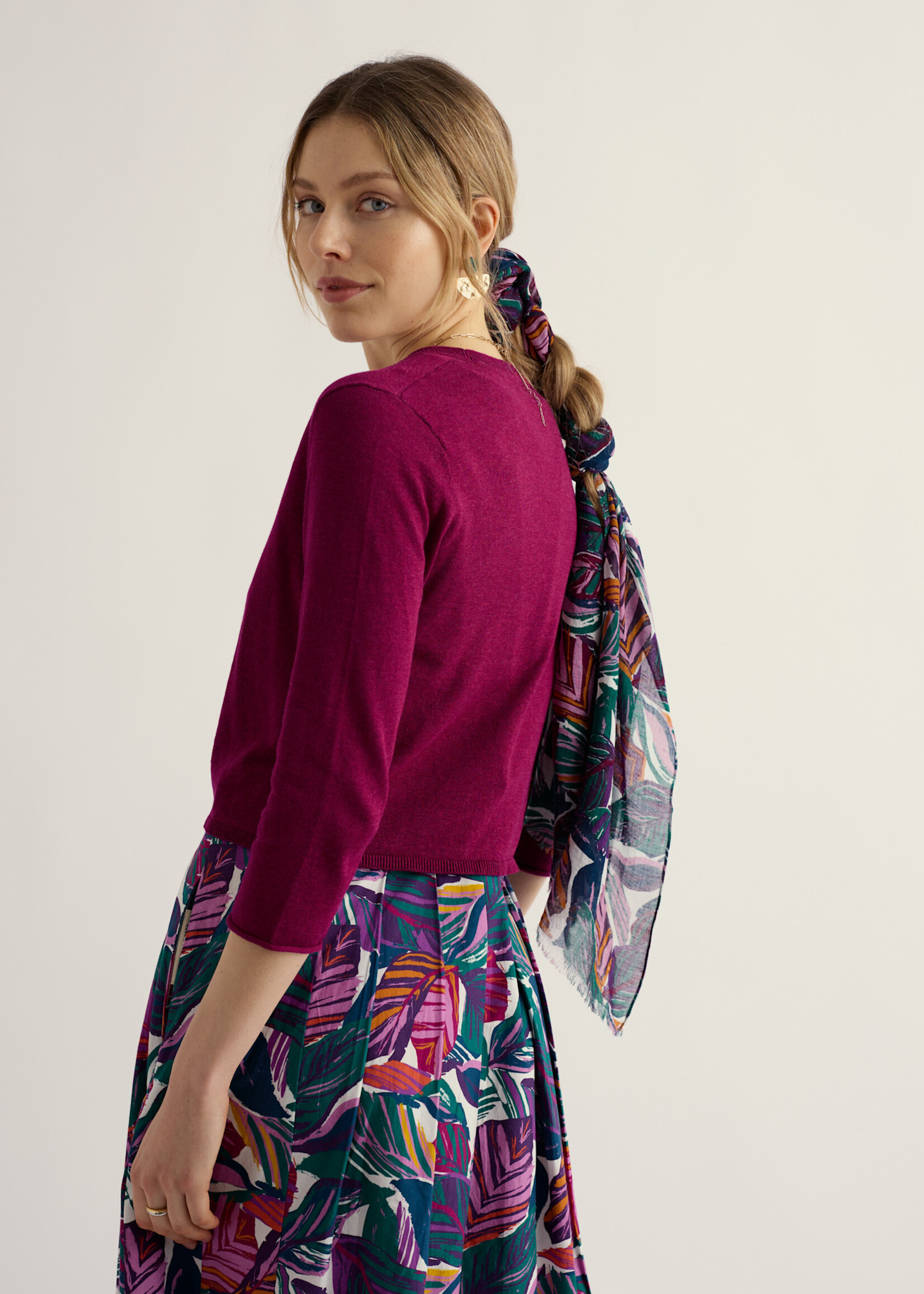 SEASALT CORNWALL SEASALT VANESSA CARDIGAN DARK FREESIA