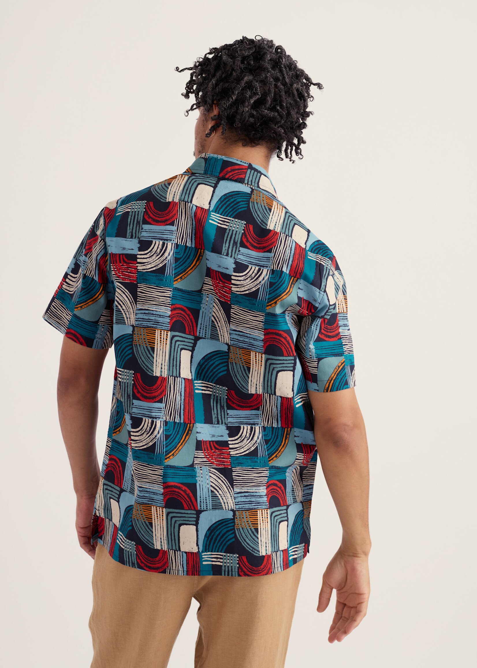 SEASALT CORNWALL SEASALT MEN’S GODREV SHIRT DRAWN SHAPES SKETCH INKWELL