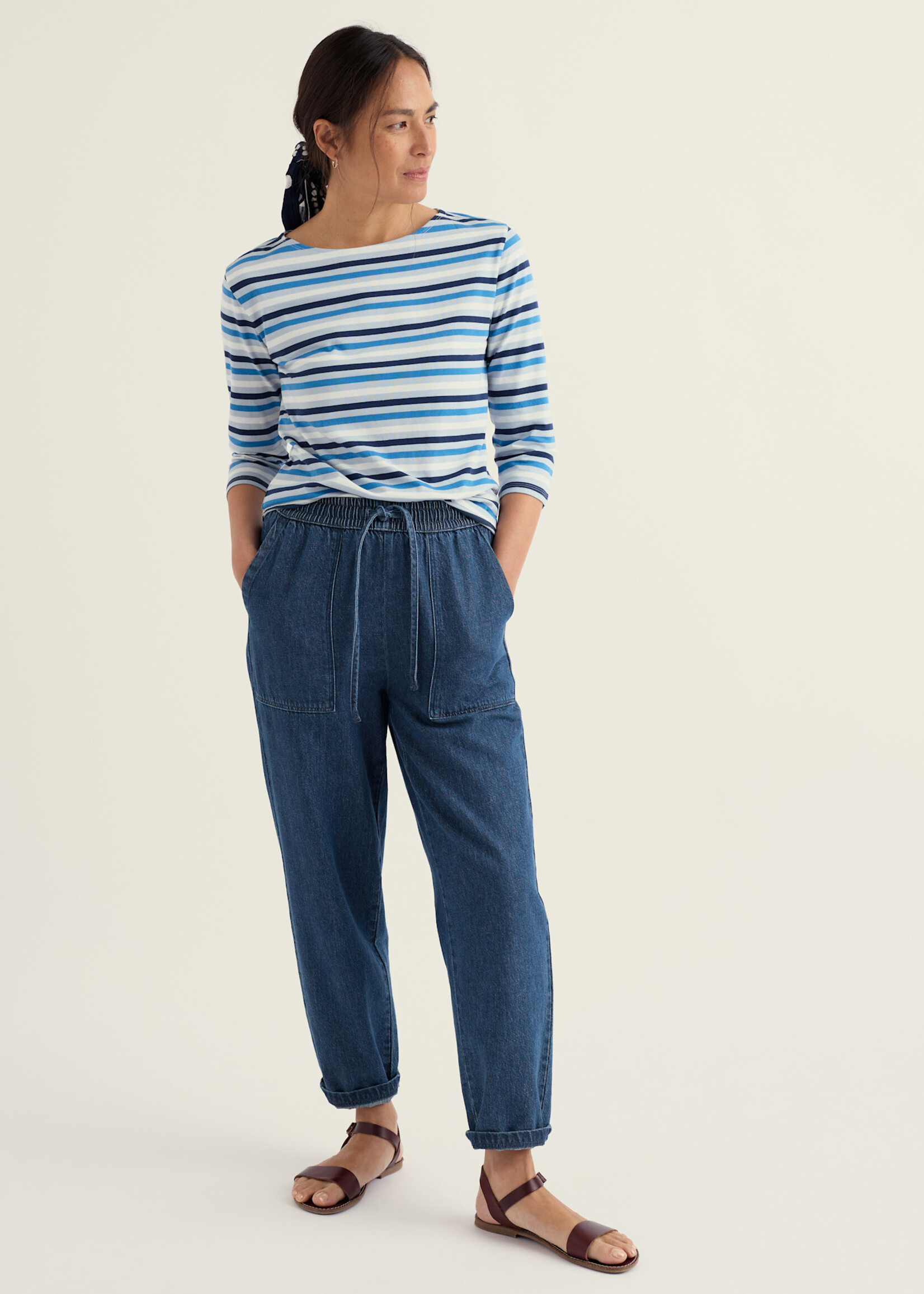 SEASALT CORNWALL SEASALT SAILOR TOP TRI MINI CORNISH BLUE FOG