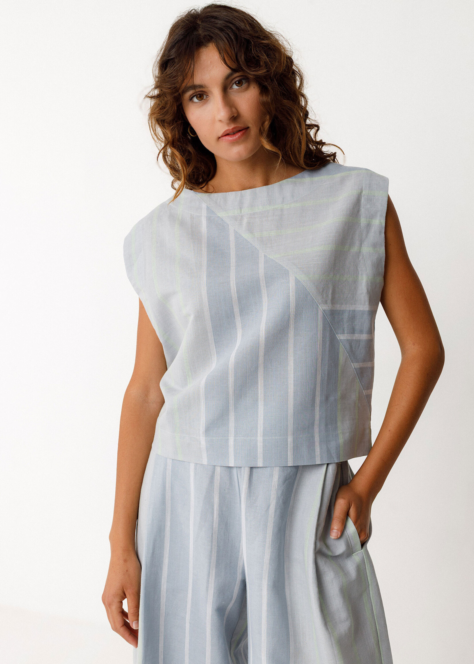 SKFK SKFK LESIA TOP GREY MULTI