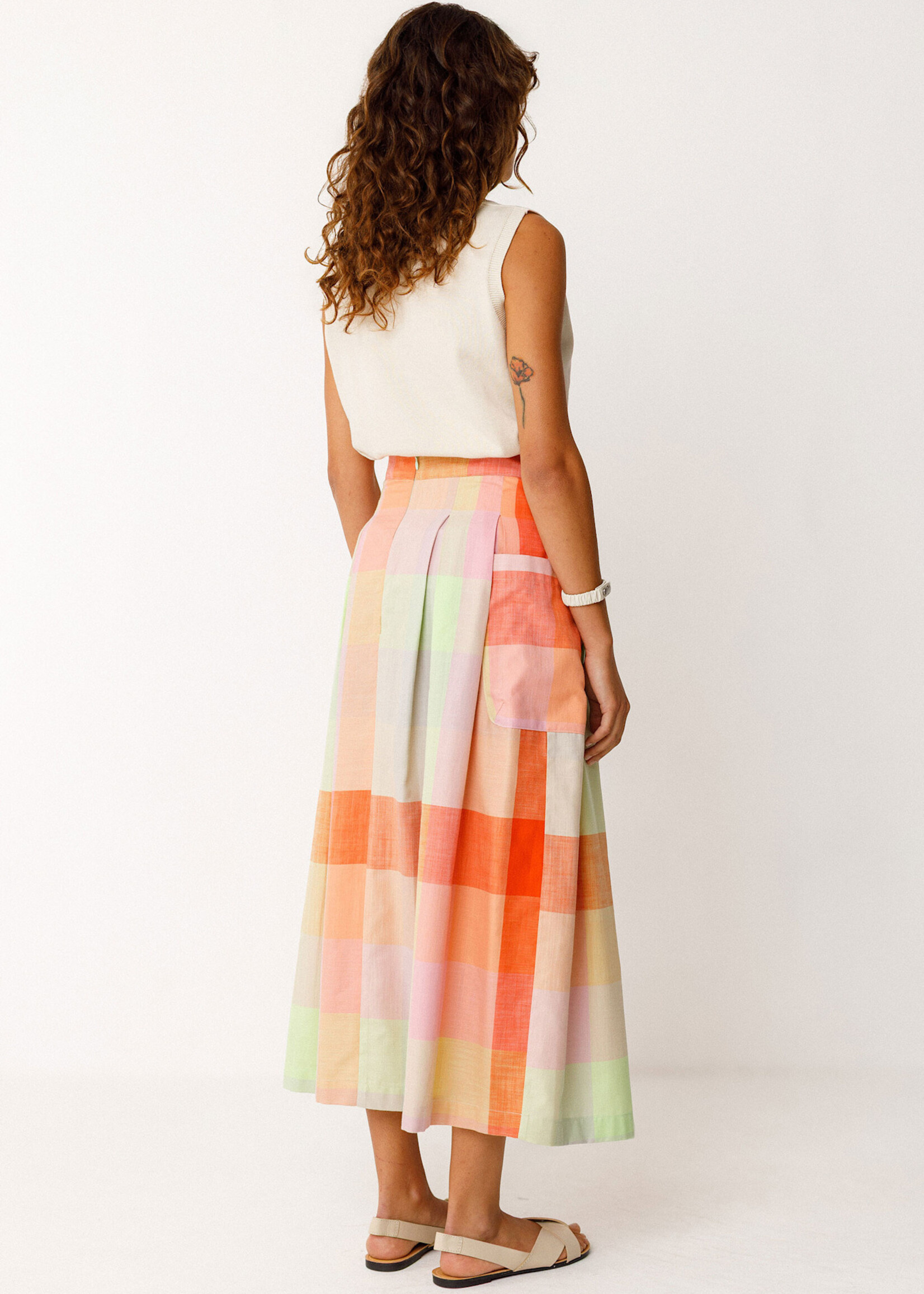 SKFK SKFK IRAMA GOTS SKIRT CHECKS