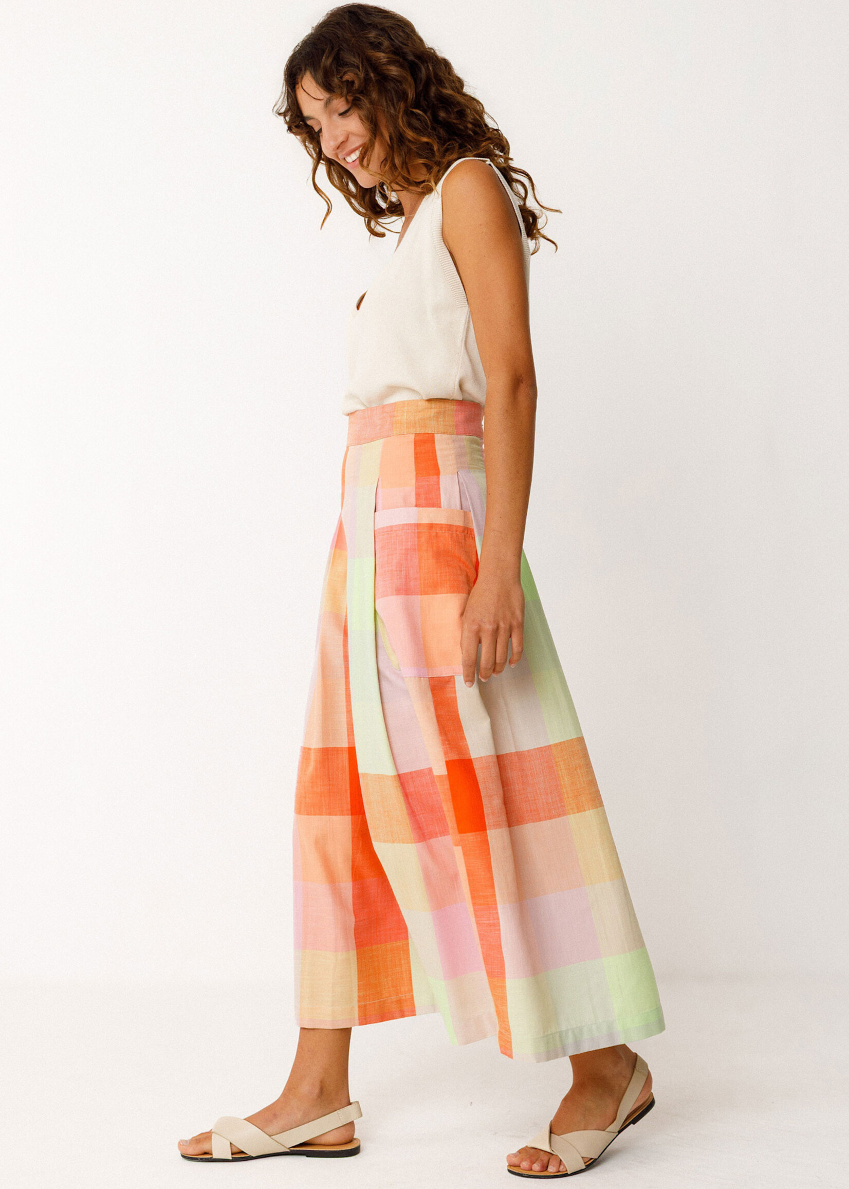 SKFK SKFK IRAMA GOTS SKIRT CHECKS