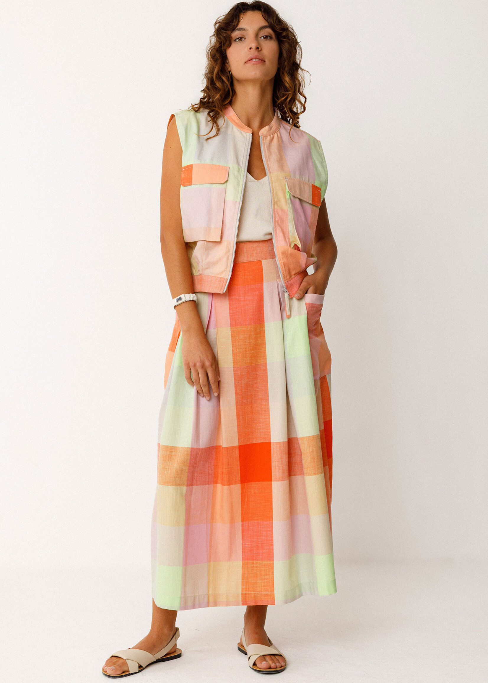 SKFK SKFK IRAMA GOTS SKIRT CHECKS