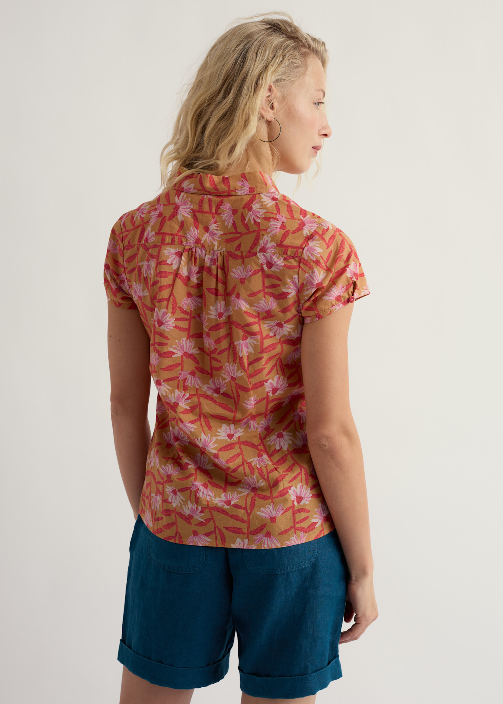 SEASALT CORNWALL SEASALT RUSHMAKER SHIRT ECHINACEA STEMS TOMATO