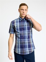 BEN SHERMAN BEN SHERMAN SS SHIRT CHECK PINK BLUE