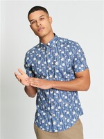 BEN SHERMAN BEN SHERMAN SS SHIRT FLORAL BAMBOO PRINT SHIRT INDIGO
