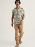 SEASALT CORNWALL SEASALT MEN’S BLUE HERON SS SHIRT WINDING HERBS ECRU