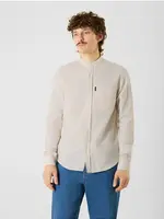 ANTWRP ANTWRP LINEN  LS SHIRT MANDARIN COLLAR ECRU