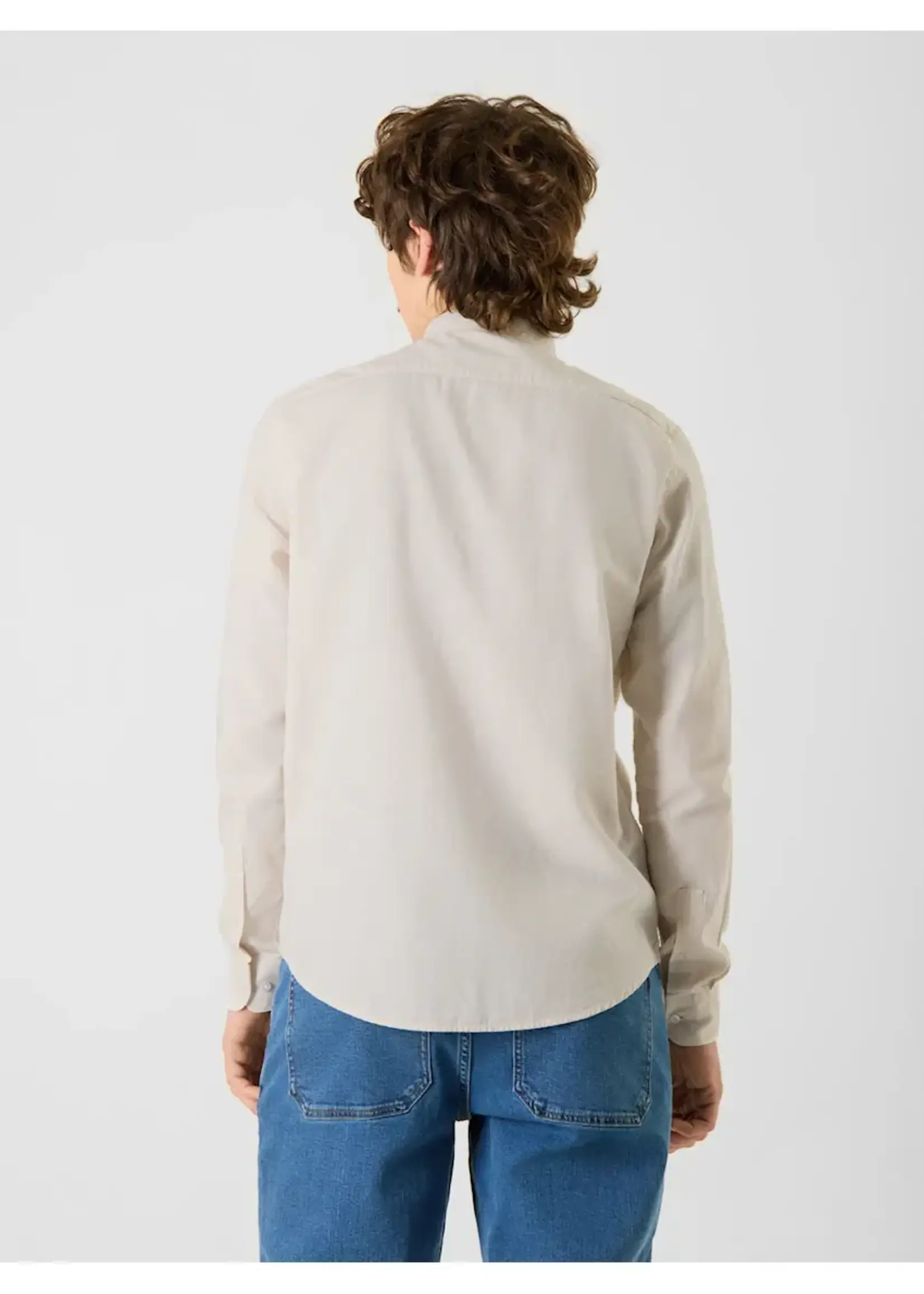 ANTWRP ANTWRP LINEN  LS SHIRT MANDARIN COLLAR ECRU