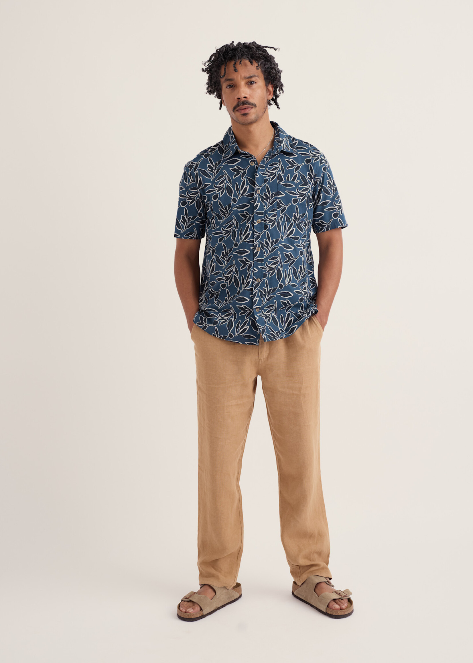 SEASALT CORNWALL SEASALT MEN’S PALORES SS SHIRT TROPIC LEAVES SQUALL