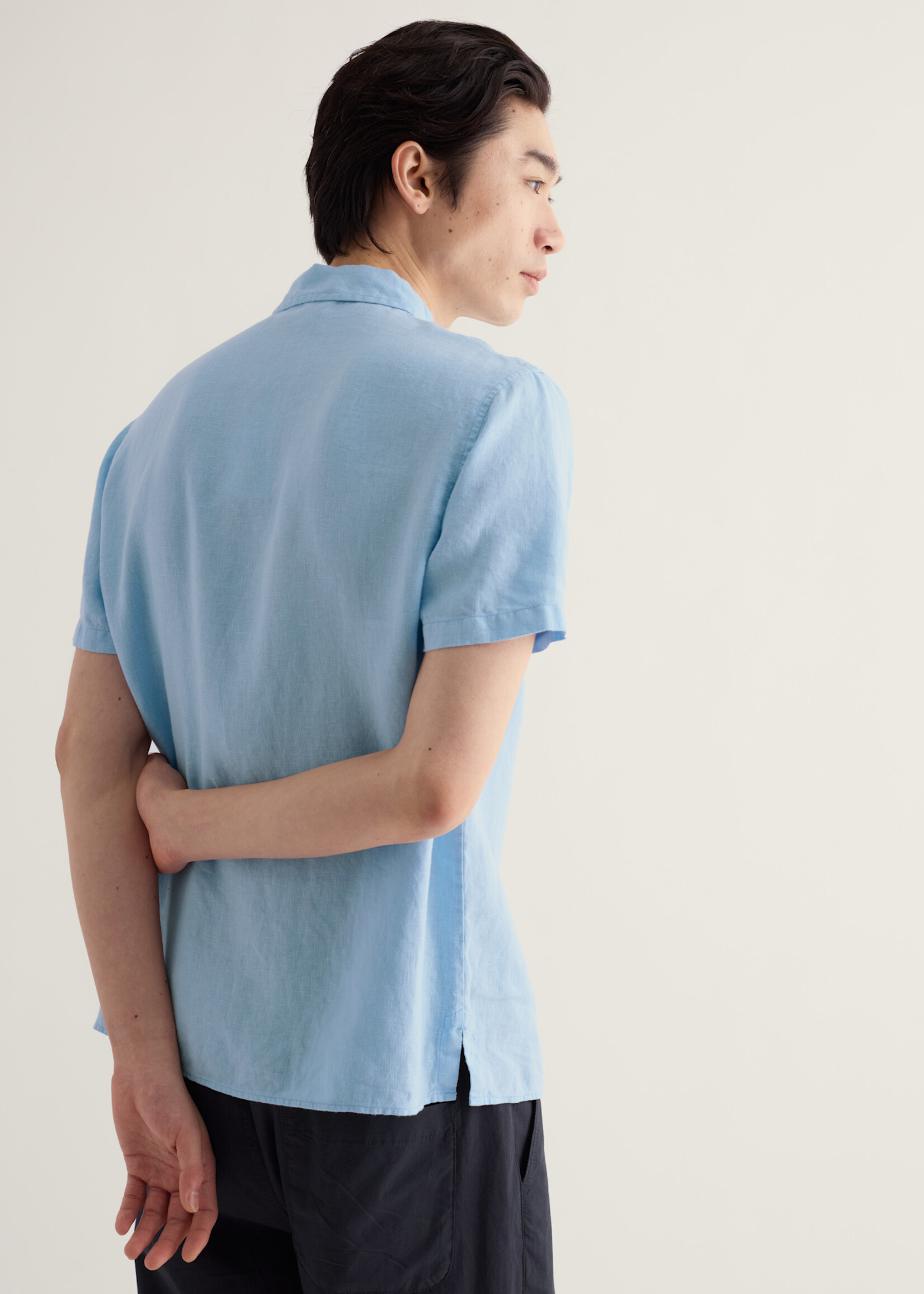 SEASALT CORNWALL SEASALT MEN’S CARNE LINEN SHIRT WATERFALL