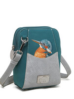 HIDIHI HIDIHI LITLLE PARADISE SHOULDER CROSSBODY PETROL LIGHT GREY LP14
