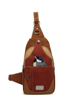 HIDIHI HIDIHI CAROL BACKPACK SHOULDERBAG HANDBAG COGNAC RED CL29