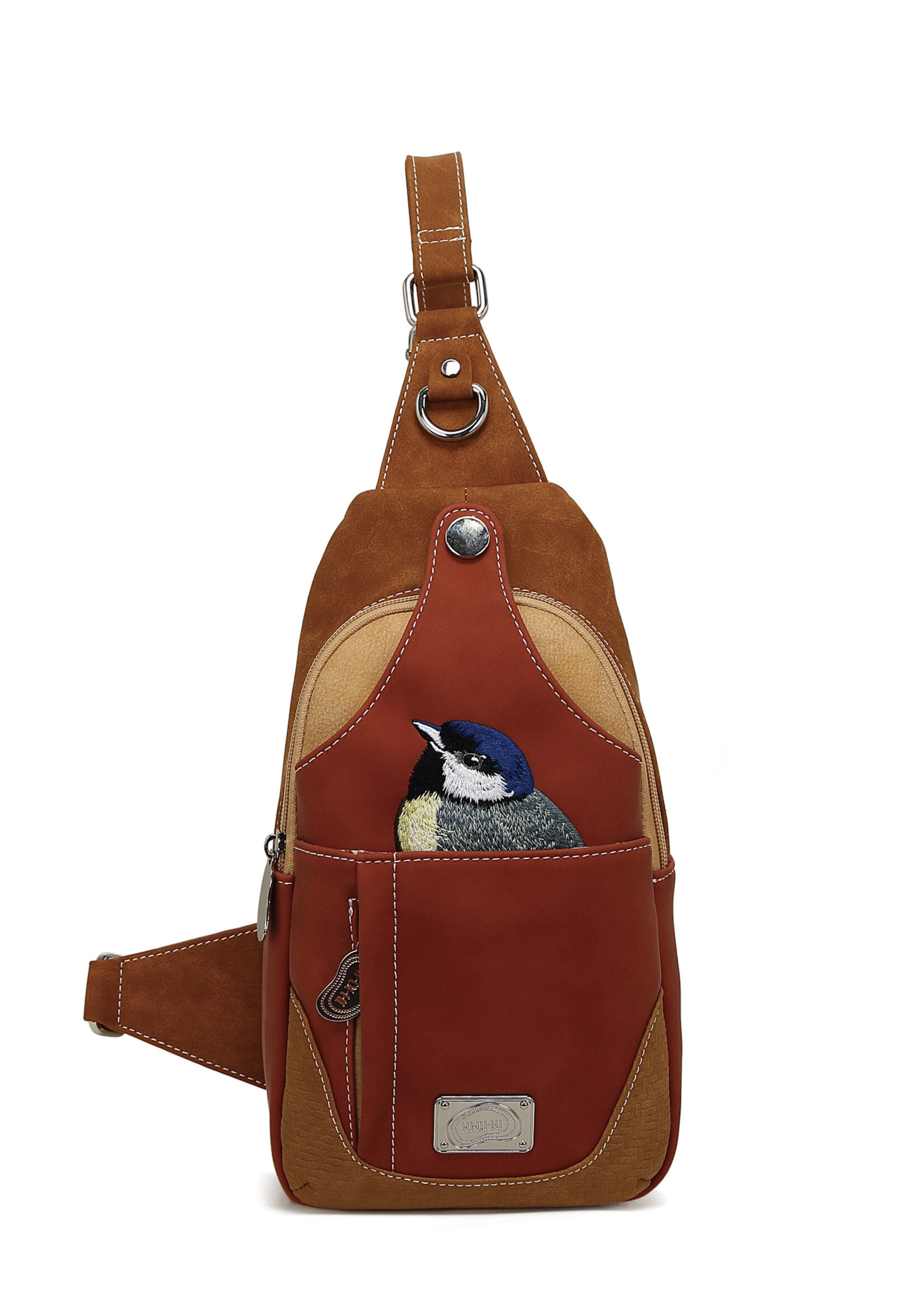 HIDIHI HIDIHI CAROL BACKPACK SHOULDERBAG HANDBAG COGNAC RED CL29