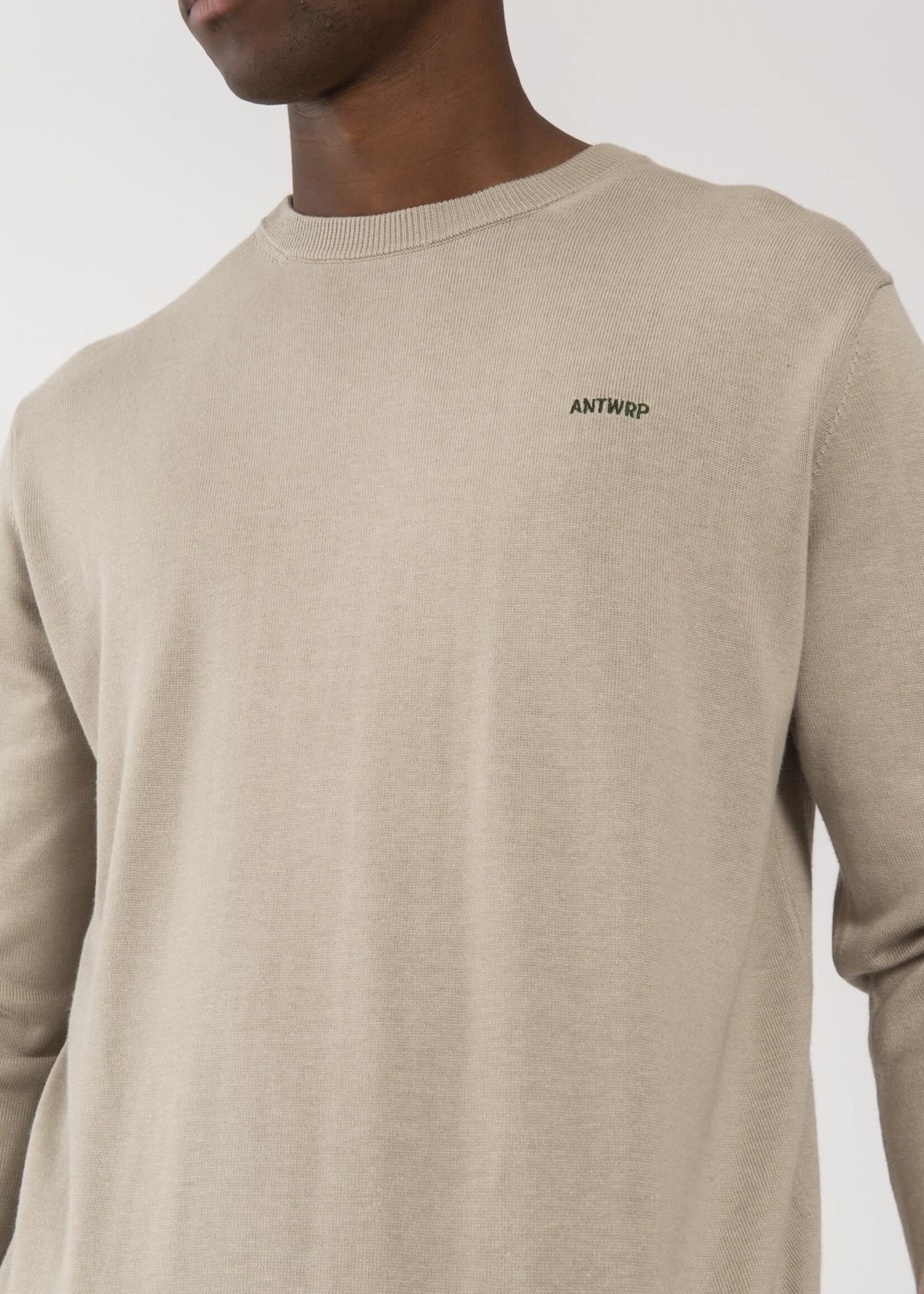 ANTWRP ANTWRP BASIC CREWNECK KNIT LIGHT BROWN