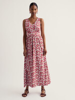 SEASALT CORNWALL SEASALT POLMANTER DRESS TROPIC FLOWER DARK FRESIA