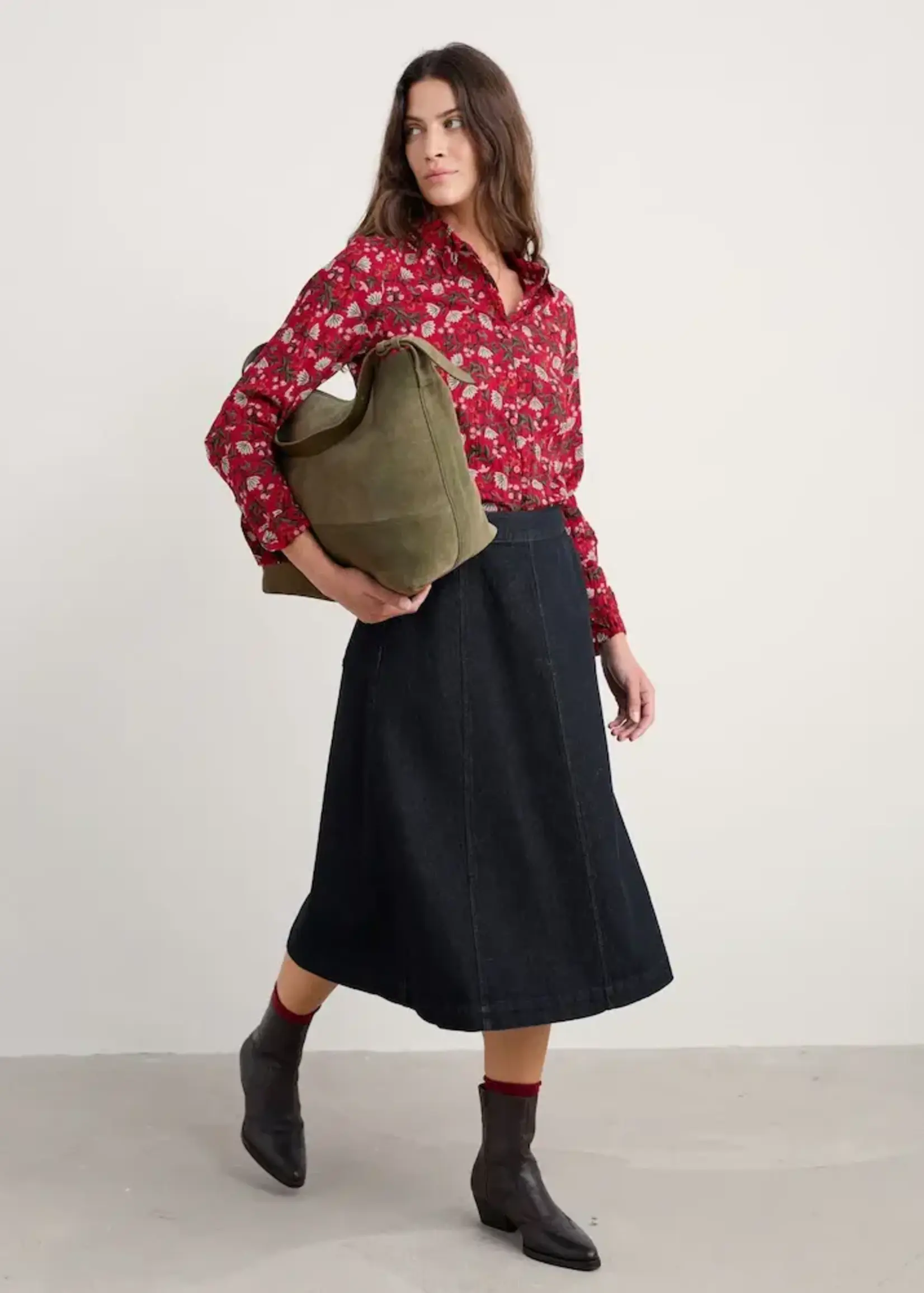 SEASALT CORNWALL SEASALT LARISSA SHIRT LARISSA SHIRT WINTER WILDFLOWER CARMINE