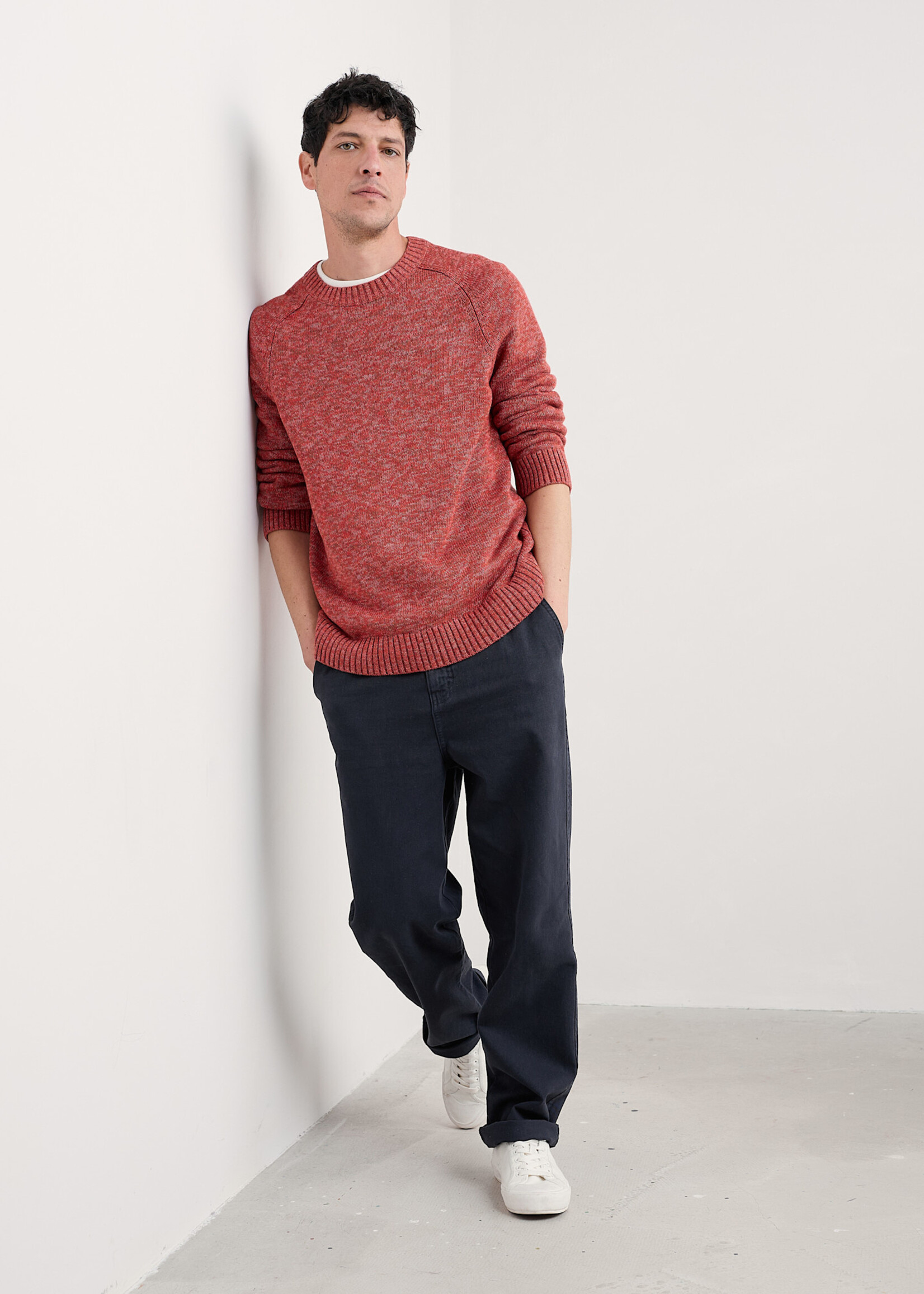 SEASALT CORNWALL SEASALT MEN’S NEOT JUMPER BRIDGING JASPER