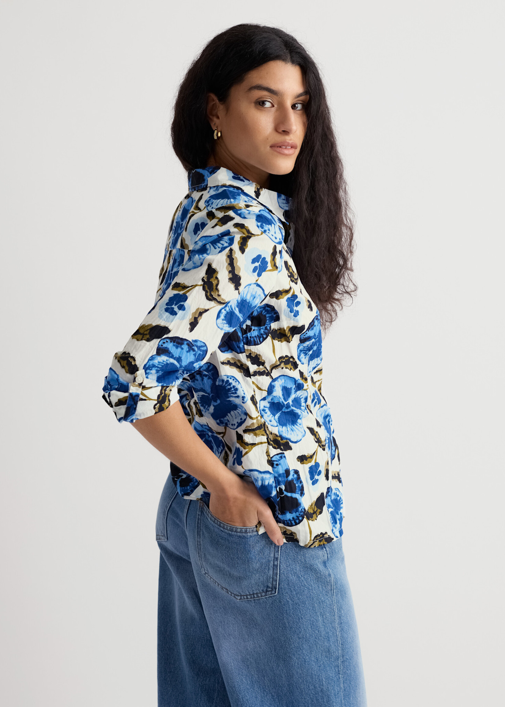 SEASALT CORNWALL SEASALT LARISSA SHIRT SPRING PANSY CHALK