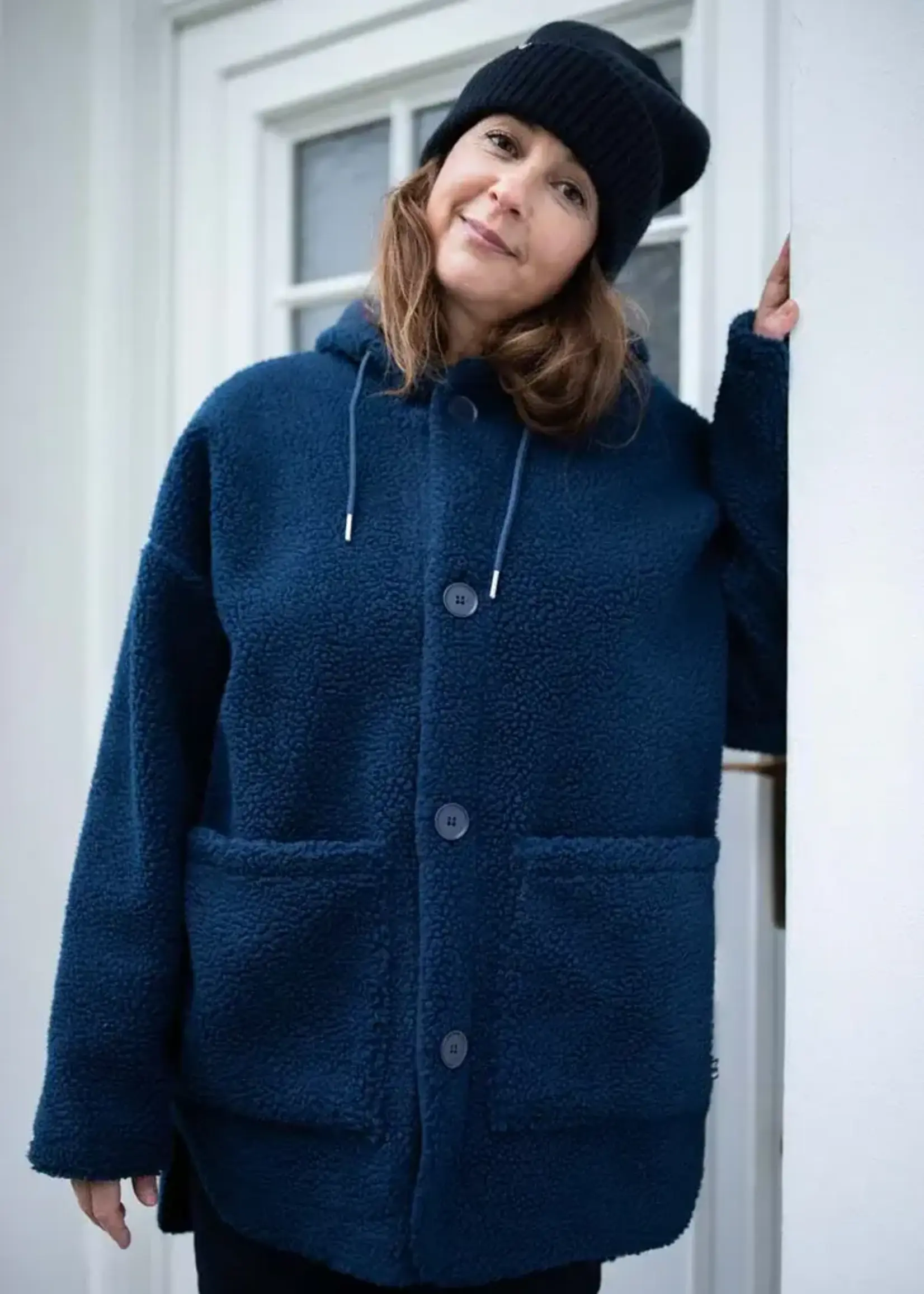 DANEFAE DANEFAE DANEWILLOW FLEECE JACKET NAVY