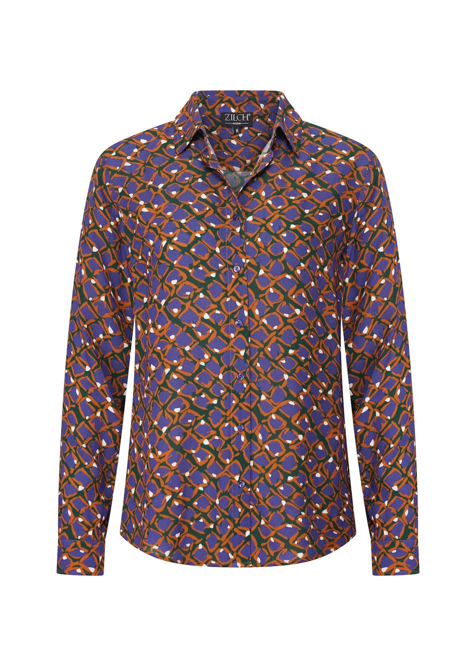 ZILCH ZILCH BASIC BLOUSE SKETCH BLUE