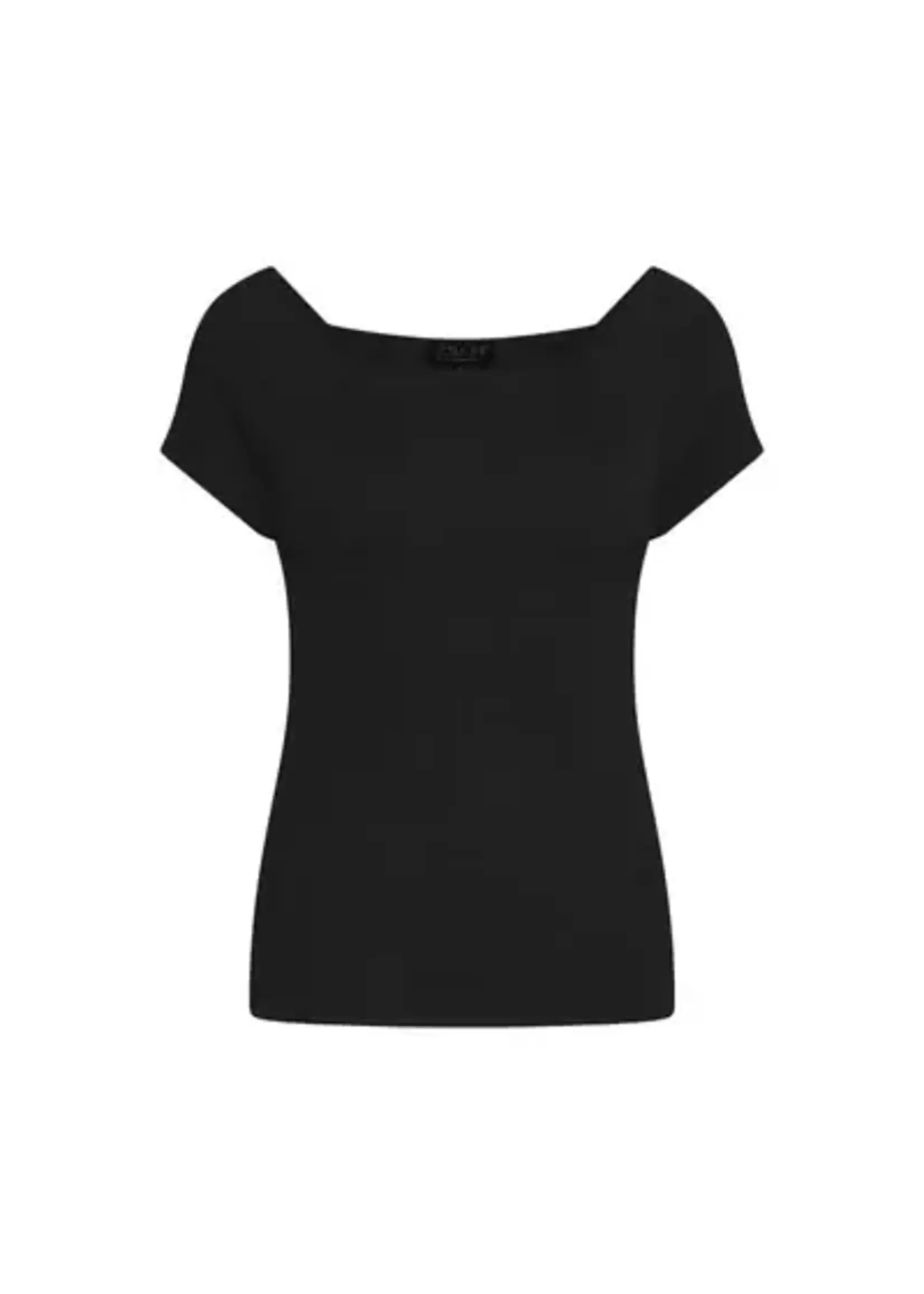 ZILCH ZILCH  SHORT SLEEVE BAMBOO TOP BLACK