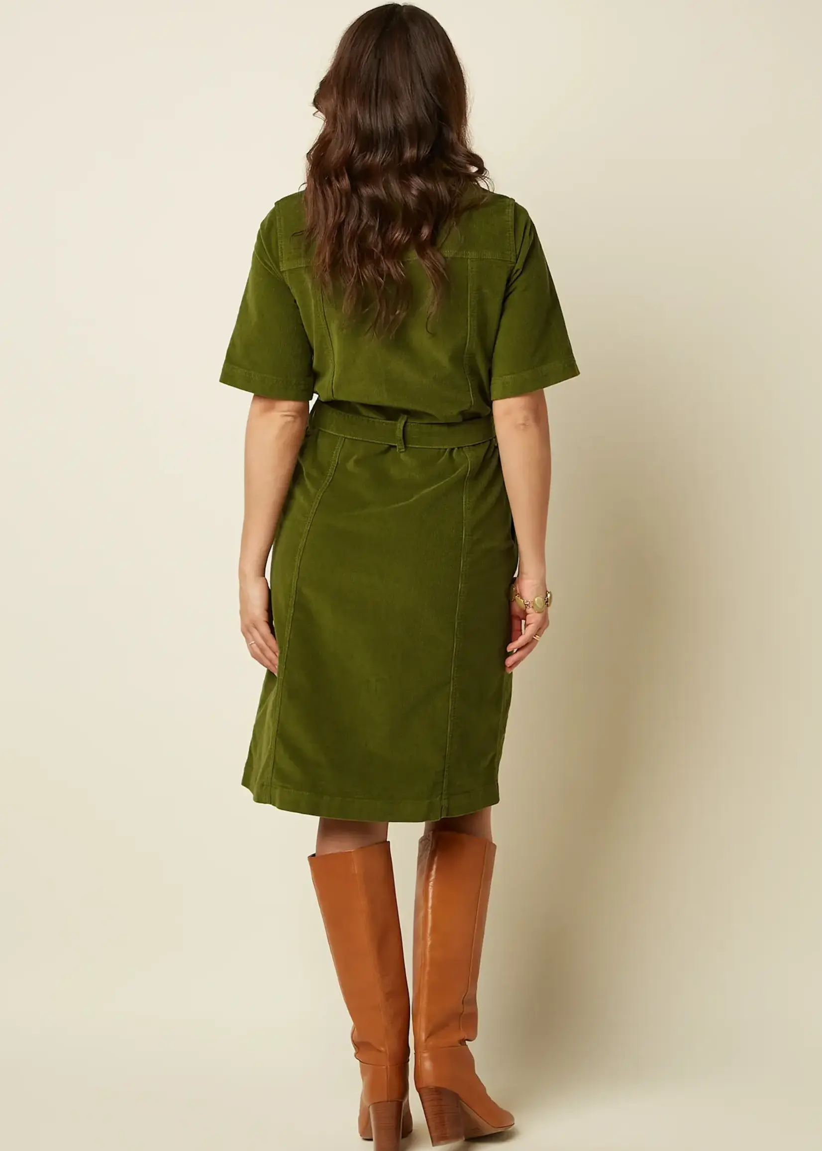 KING LOUIE KING LOUIE KATE DRESS BABY CORD POSEY GREEN