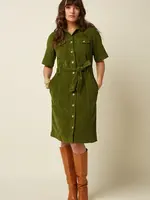 KING LOUIE KING LOUIE KATE DRESS BABY CORD POSEY GREEN