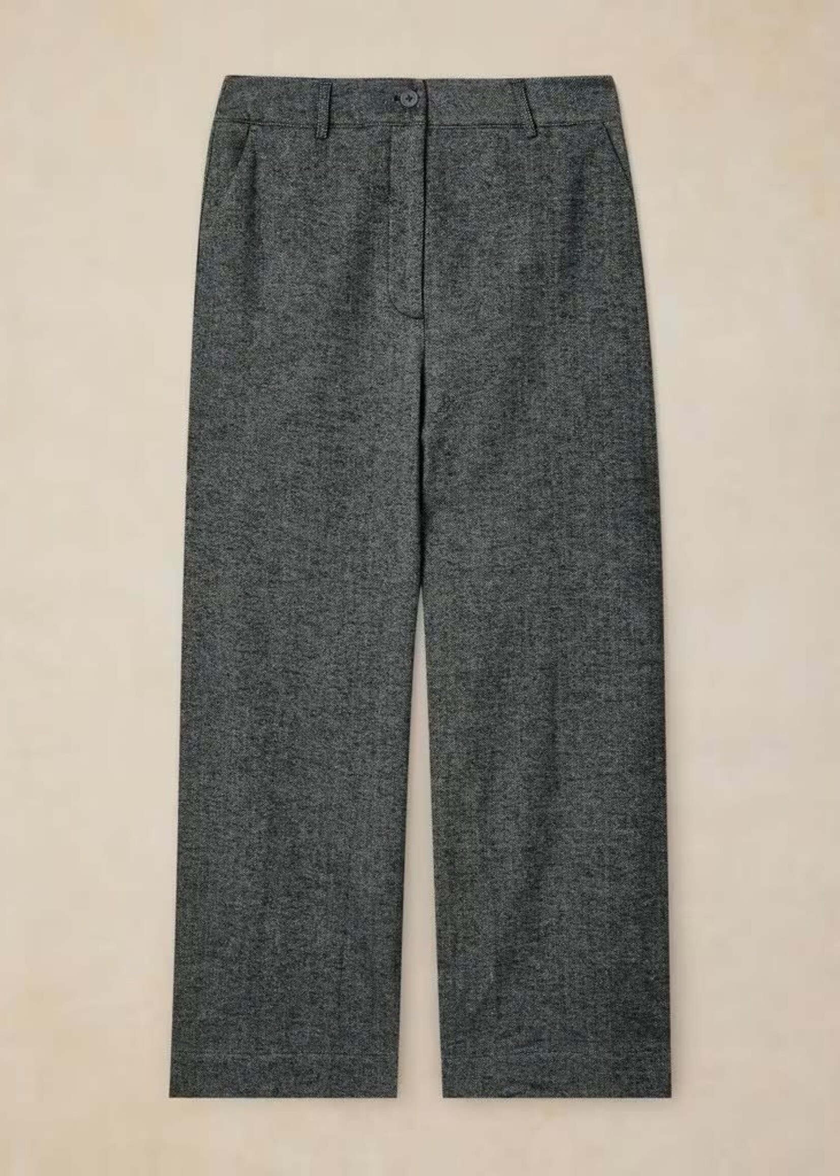 WHITE STUFF WHITE STUFF BELLE TWEEDY WIDE LEG TROUSER GREY MULTI