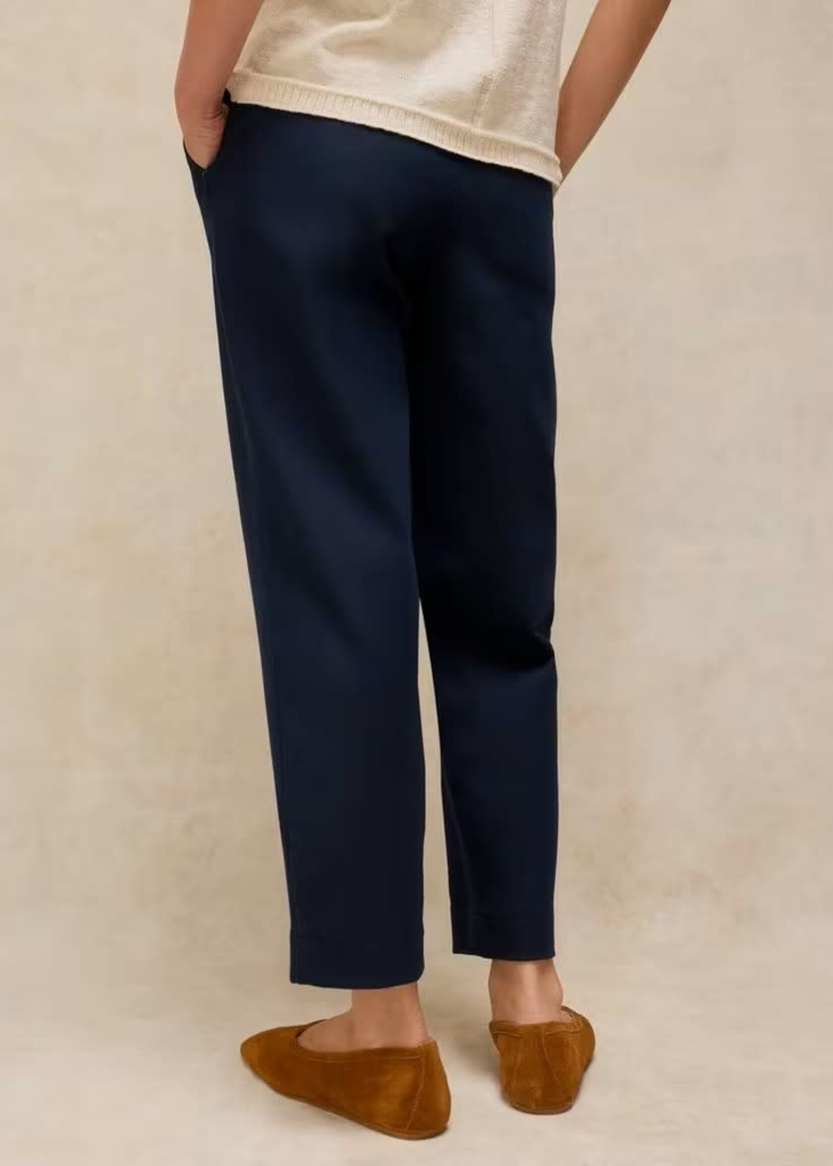 WHITE STUFF WHITE STUFF ILLY CROP STRAIGHT TROUSER DARK NAVY