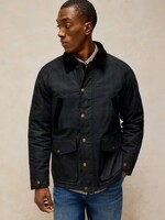 WHITE STUFF WHITE STUFF FILEY CHECK WAX JACKET NAVY MULTI