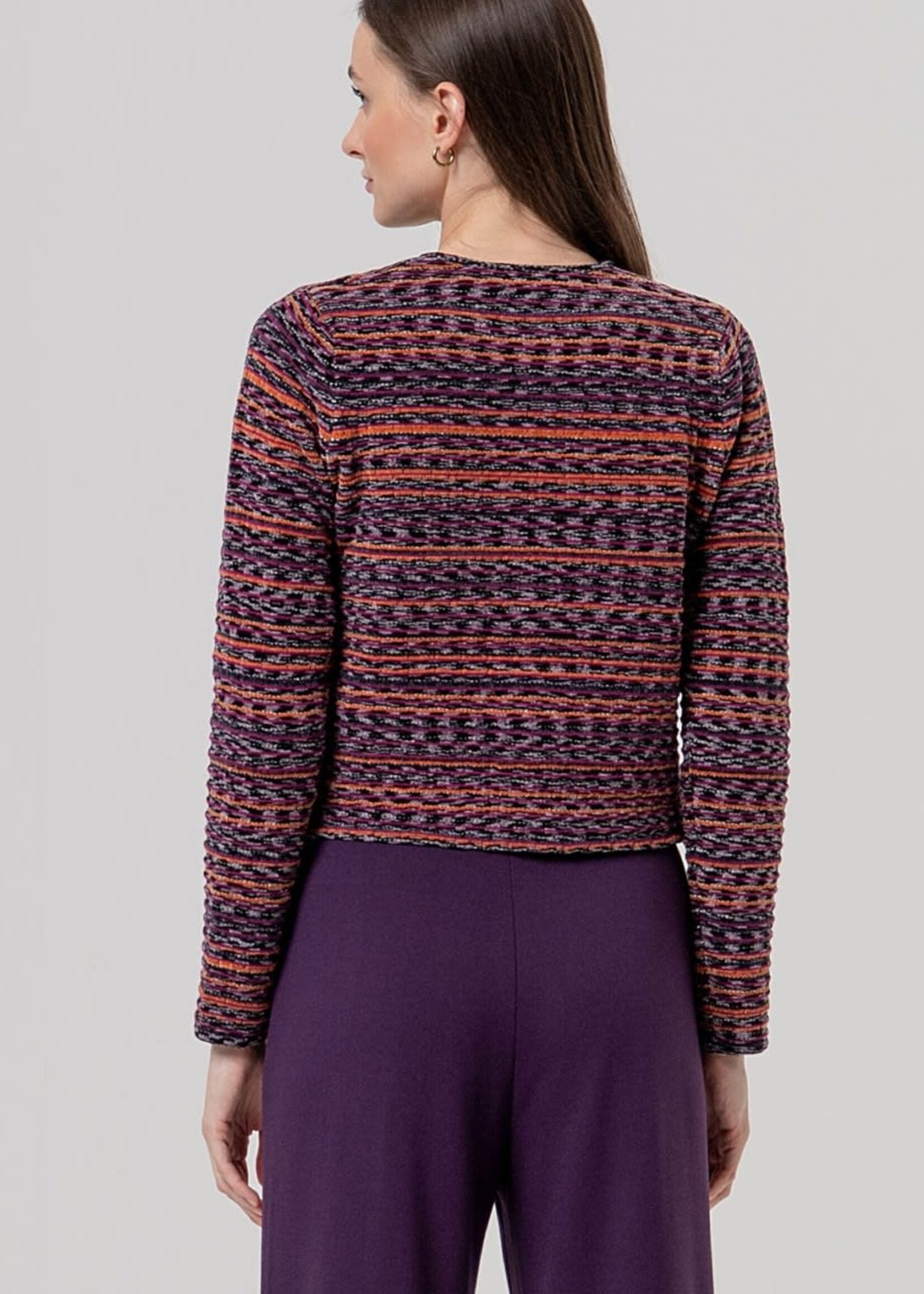 SURKANA SURKANA TEXTURED CROPPED JACKET CHERRY