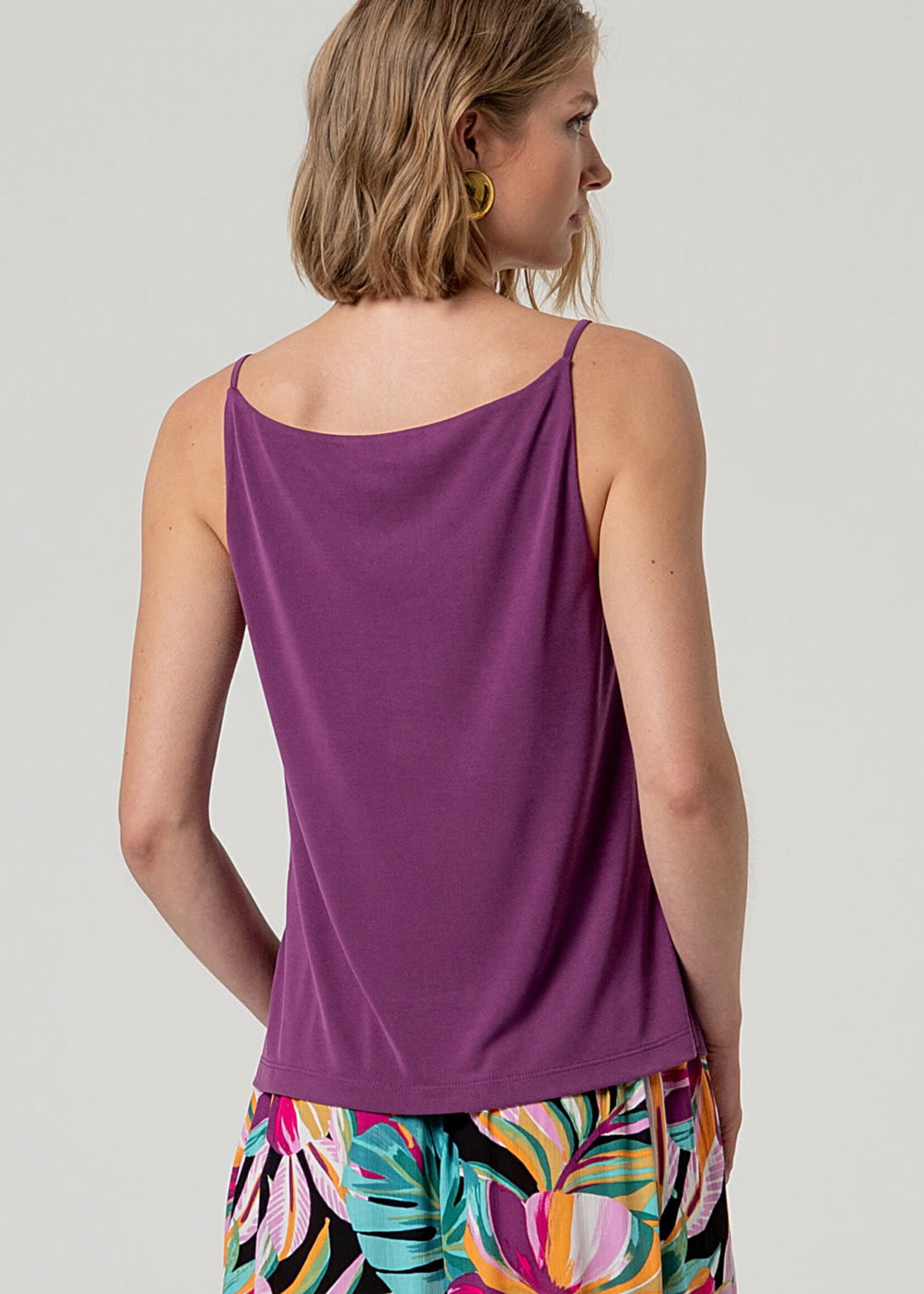 SURKANA SURKANA V NECK STRAP TOP PURPLE