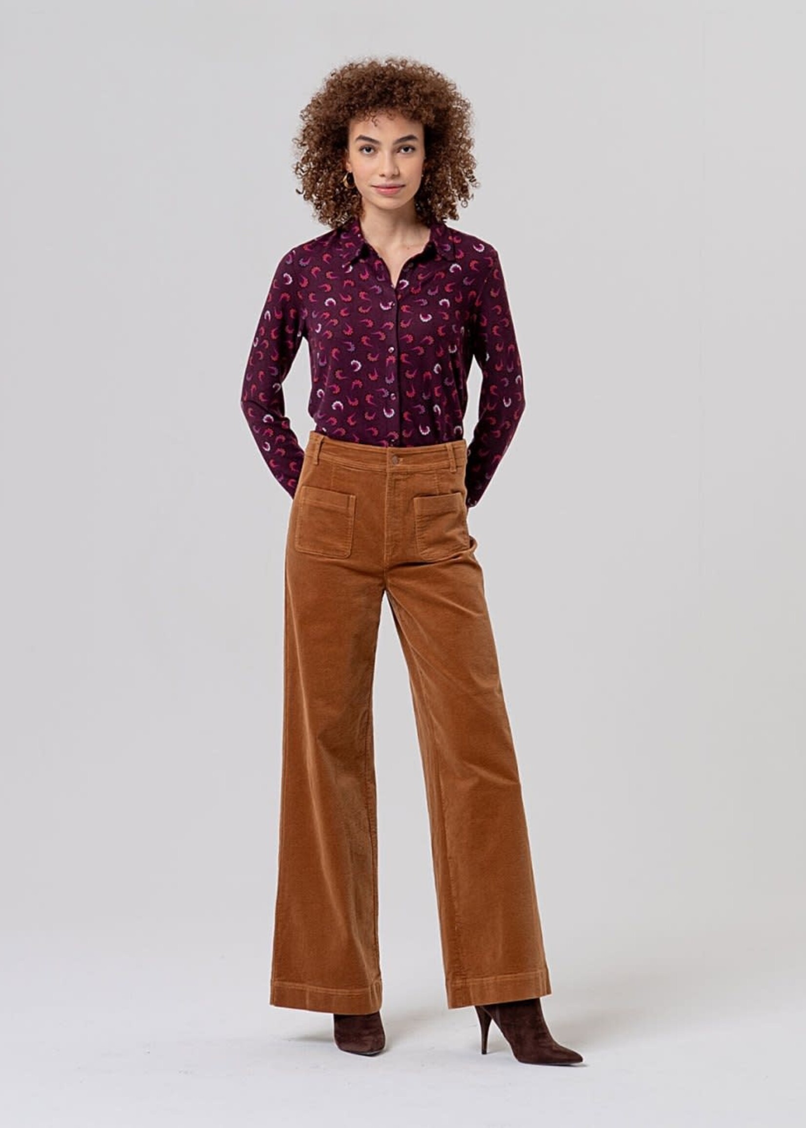SURKANA SURKANA WIDE LEG TROUSER CORDED PATCH POCKETS TOFFEE