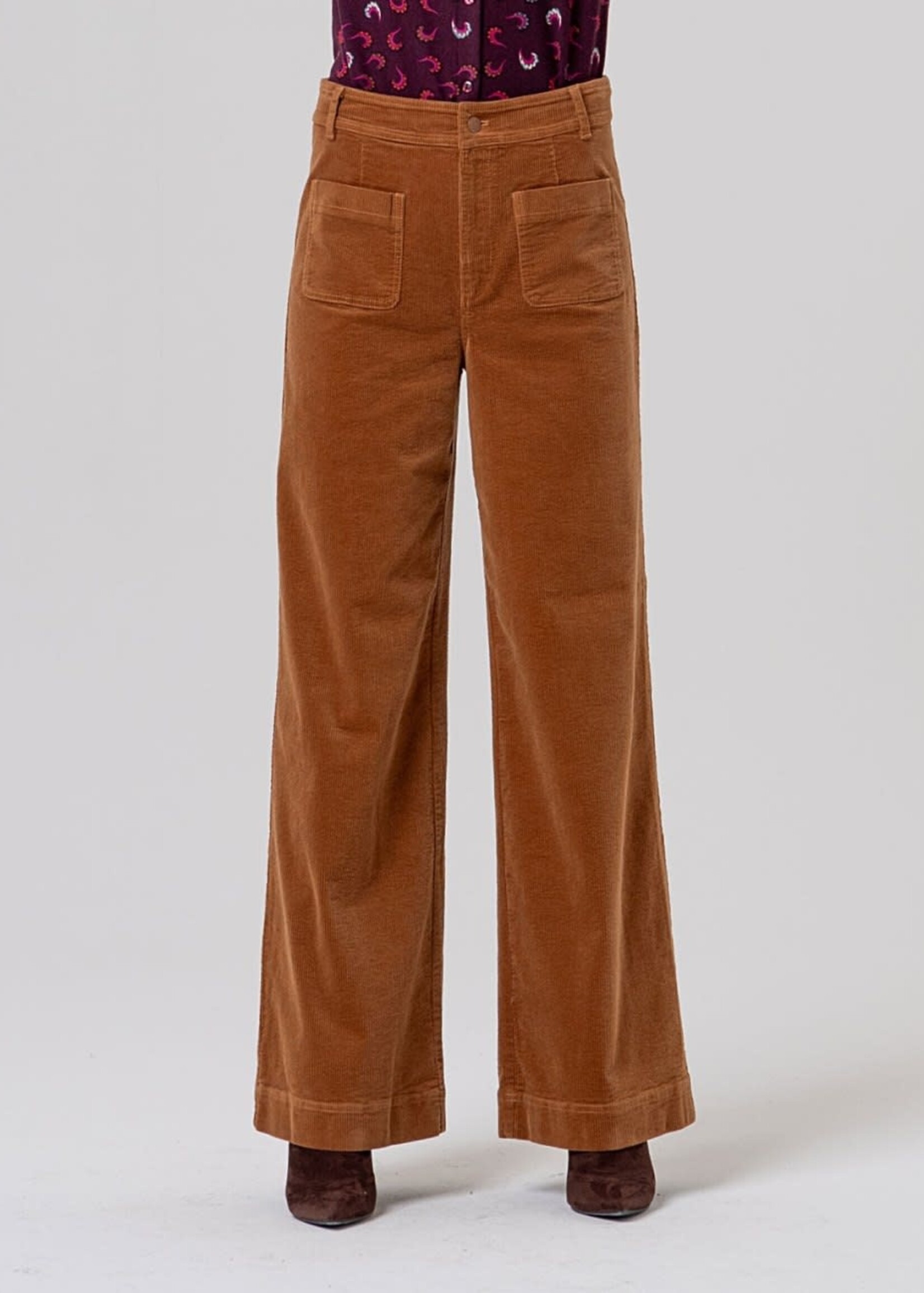 SURKANA SURKANA WIDE LEG TROUSER CORDED PATCH POCKETS TOFFEE