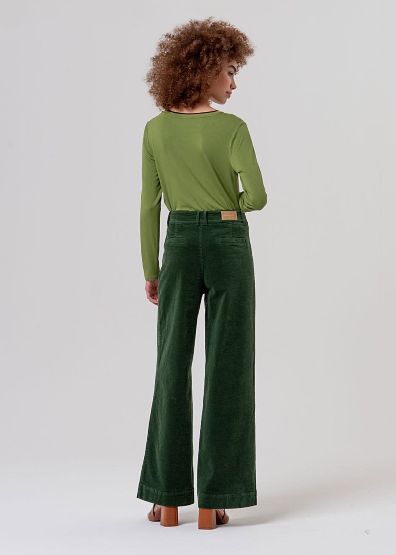SURKANA SURKANA WIDE LEG TROUSER CORDED PATCH POCKETS KHAKI